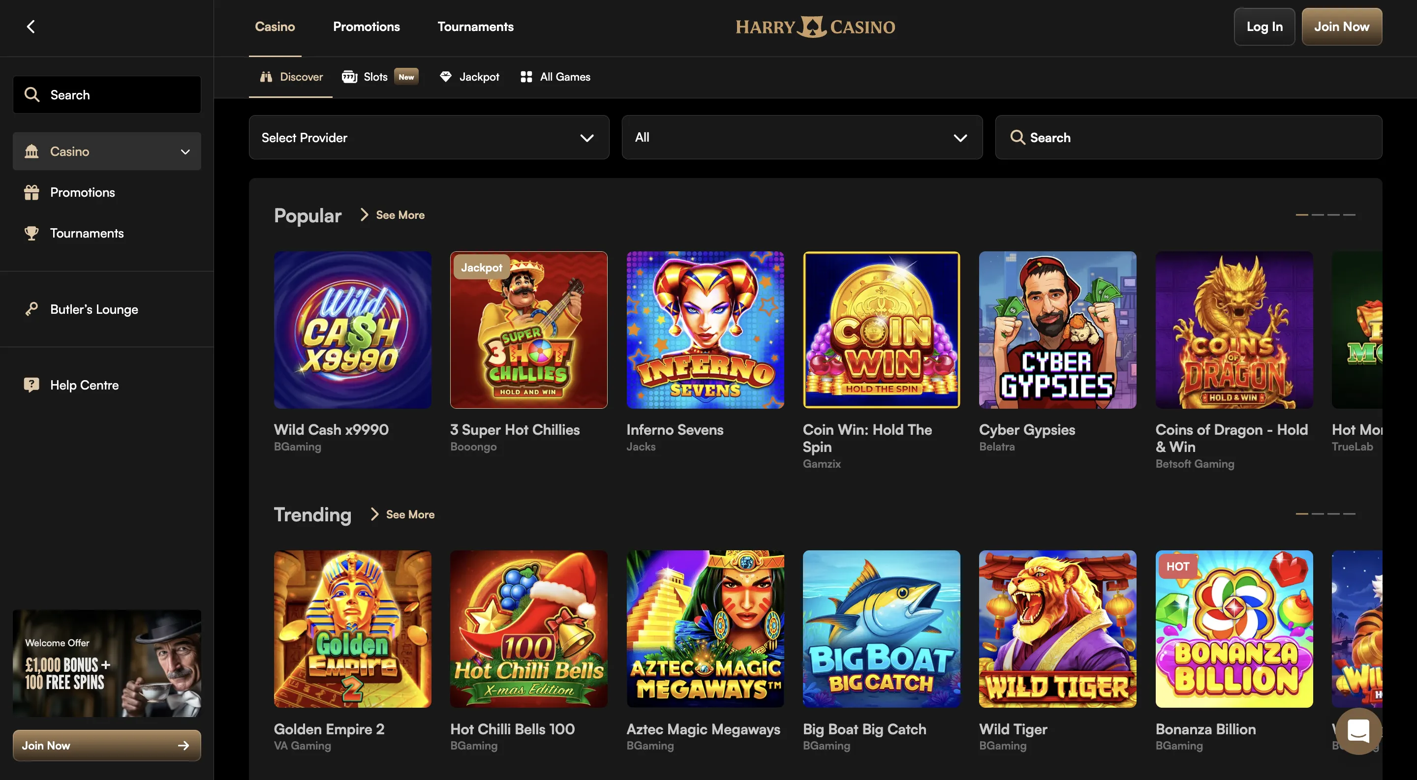 Games at Non GamStop Casino Sites